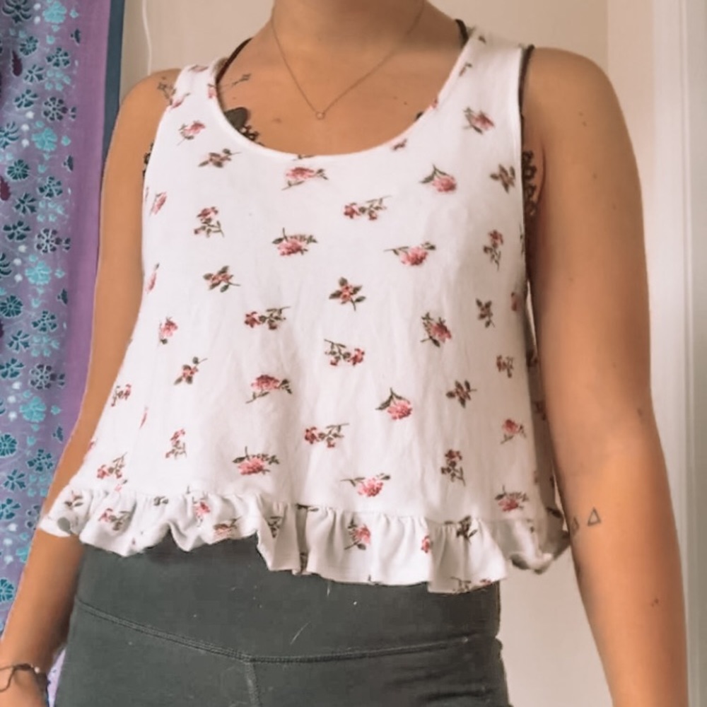 F21 Floral Tank Top